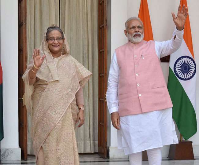 PM Modi and Shekh Hasina 