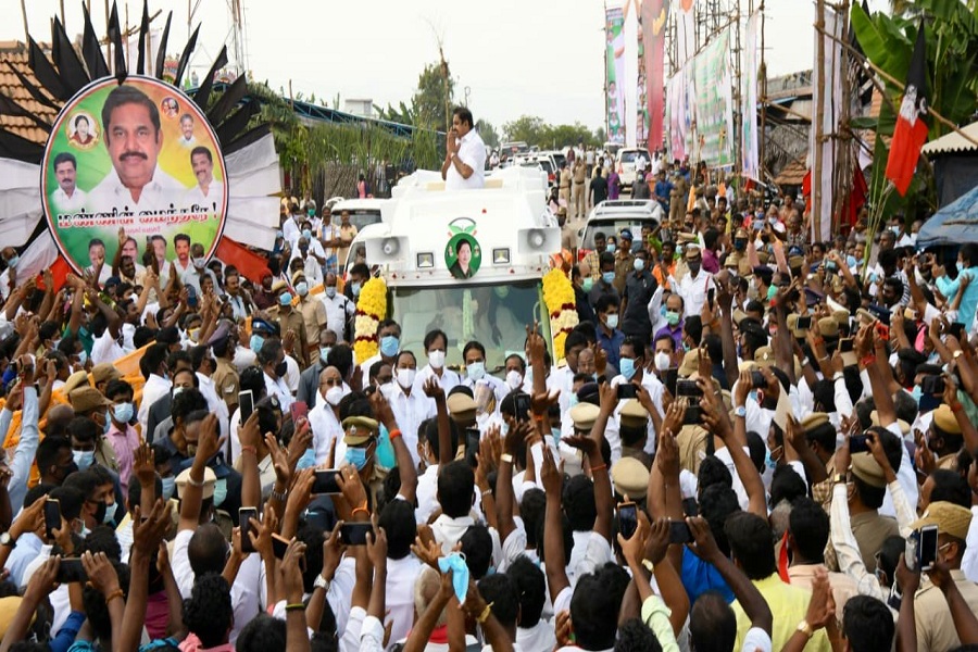 Palaniswami kicks off party's election campaign from home constituency