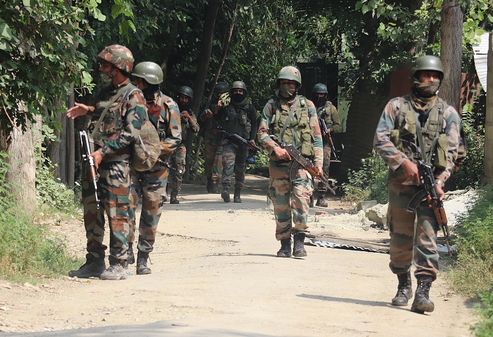 2 terrorists surrendered during encounter in Kashmir