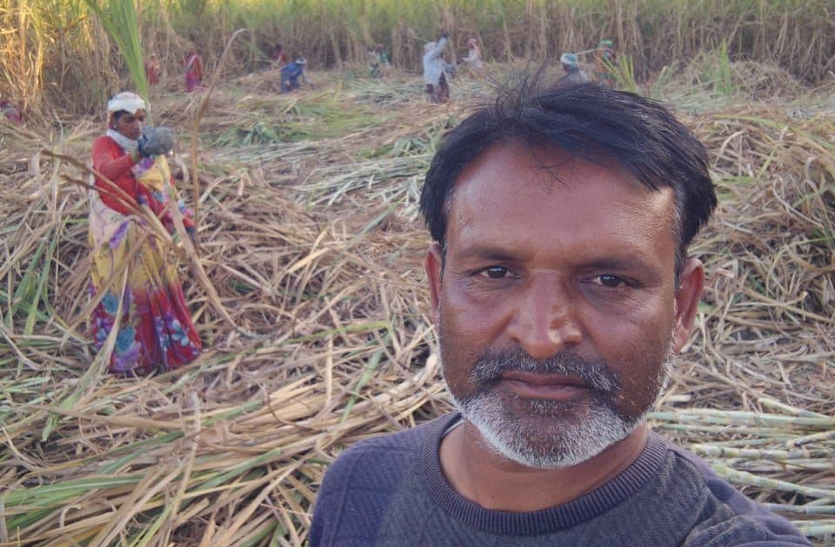 Sugarcane farmer Ravi Haldkar.