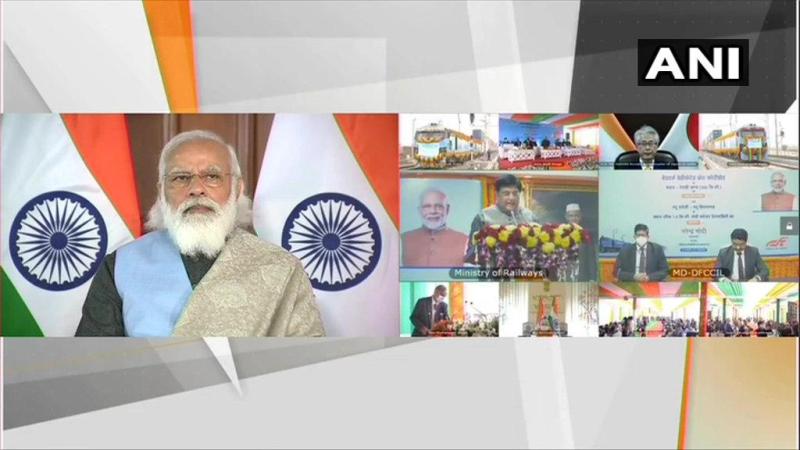 PM Narendra Modi inaugurates Rewari-Madar section of WDFC