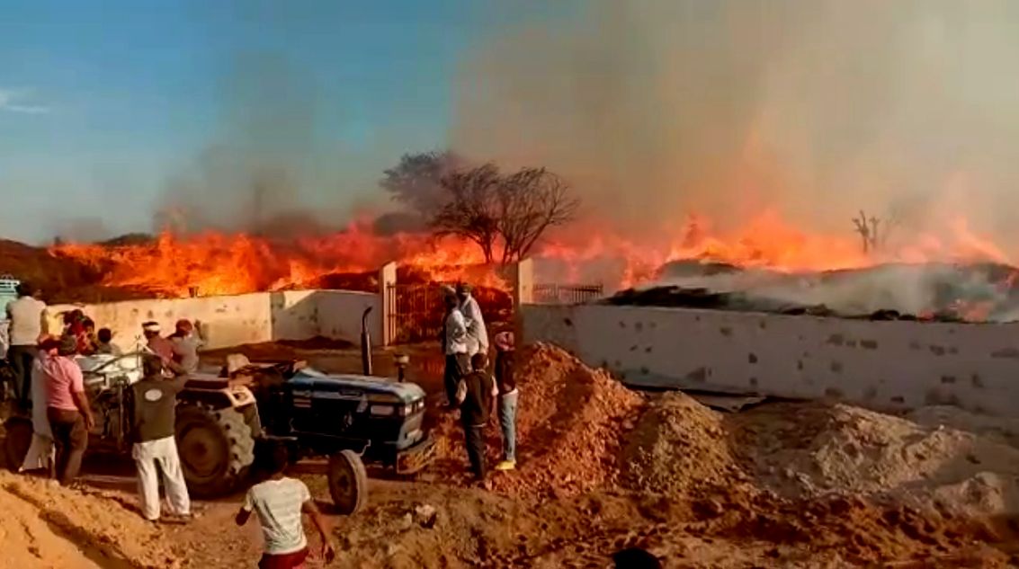 Fire in Goshala, 900 trolley Feed burnt