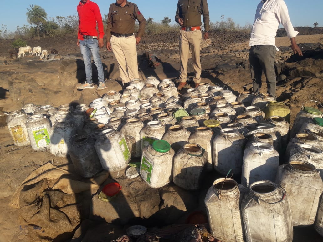 Illegal sale of liquor happening in village
