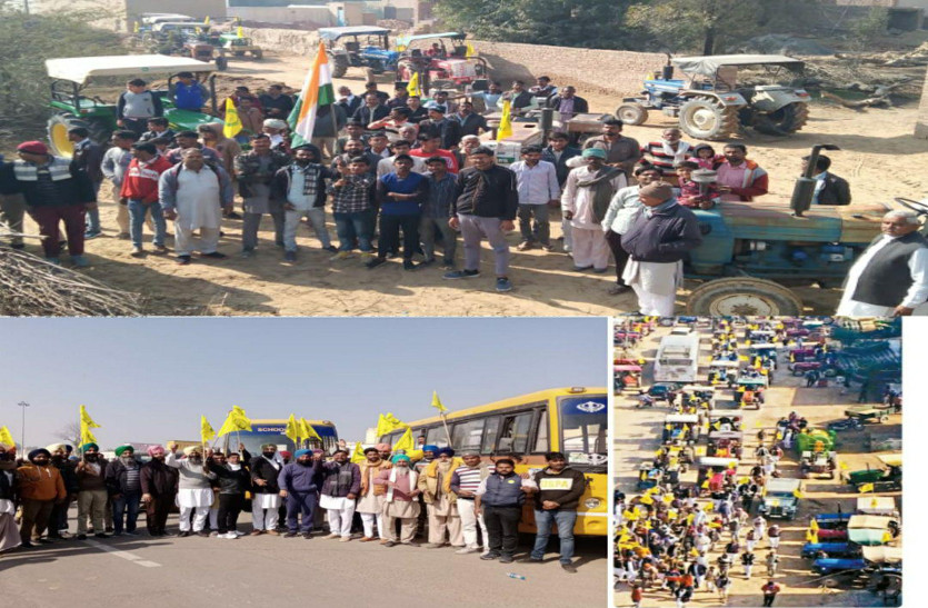गांवों से किसान ट्रैक्टर लेकर हुआ रवाना, गणतंत्र दिवस पर निकाली जाएगी परेड