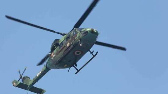 Army helicopter crash lands in J-K, 2 pilots injured