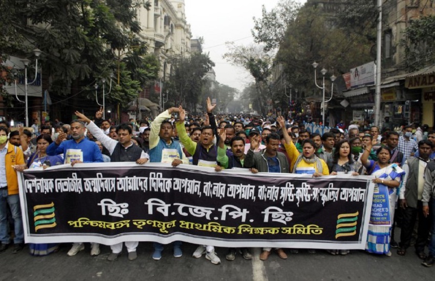 जय श्री राम नारे को लेकर विवाद बढ़ा, तृणमूल शिक्षक सेल ने भाजपा के खिलाफ निकाली रैली