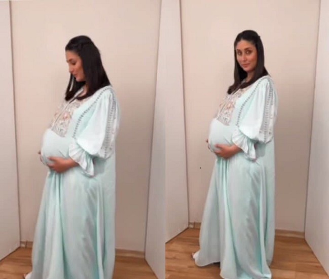 Kareena Kapoor Falunt Her Baby Bump Her Boomerang Video Goes Viral