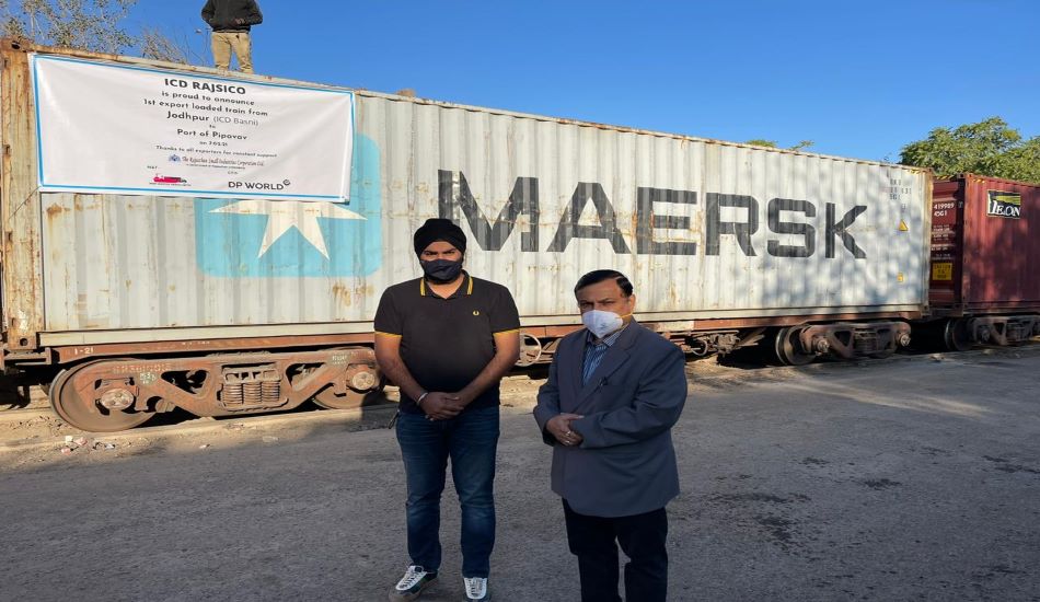 CONTAINER TRAIN--पीपापाव पोर्ट के लिए जोधपुर से पहली बार एक्सपोर्ट कंटेनर ट्रेन
