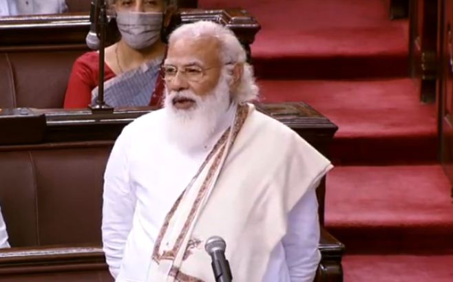 PM Modi in Rajya Sabha