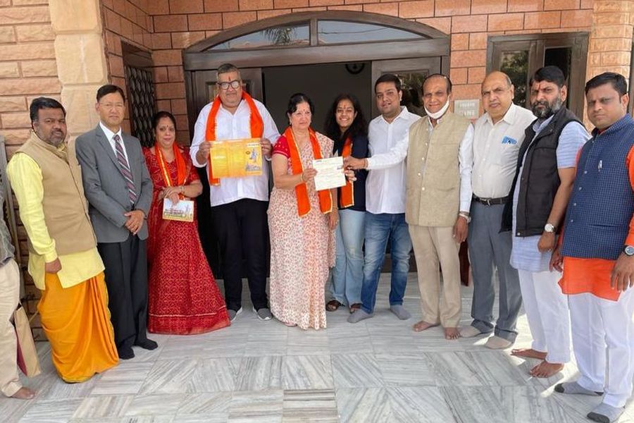 राम मंदिर निर्माण के लिए दिव्यांगों ने की निधि समर्पित