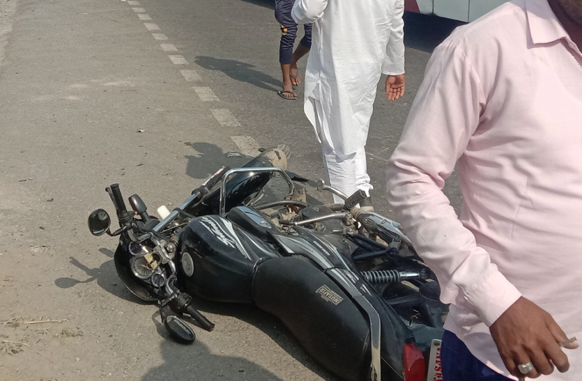 Two people died on bike in accident in kotputli