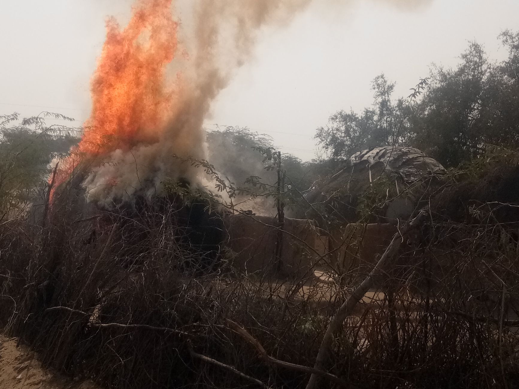 Video: आग से झोंपा व सामान जला