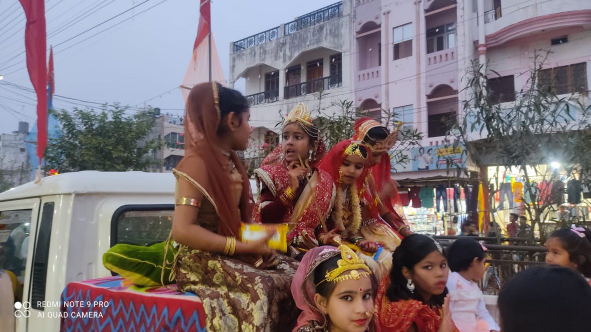Procession started on eve of mother Narmada Jayanti