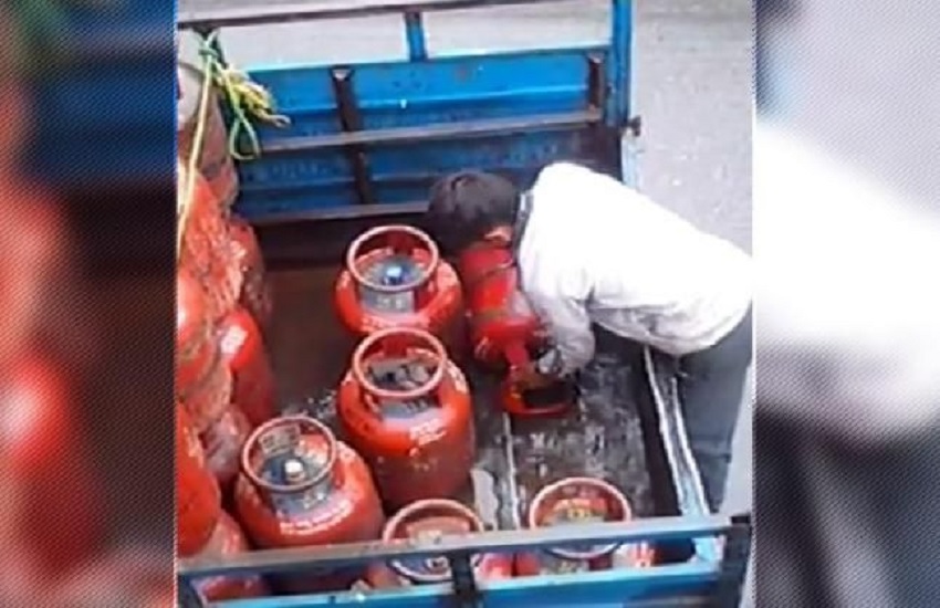 olice busted illegal refilling of LPG
