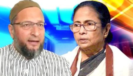 Asaduddin Owaisi and Mamata banerjee 