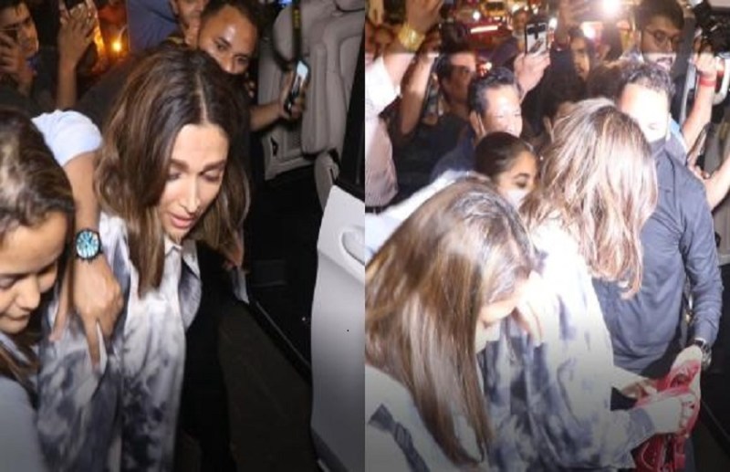 Woman Tries To Pull Deepika Padukone Bag In Crowd