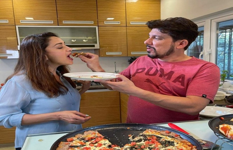 Madhuri Dixit with Shriram nene