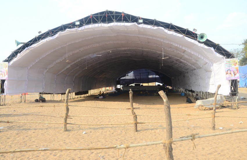 राजिम माघी पुन्नी मेला में बनाया गया है विशाल डोम