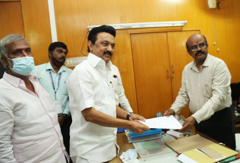 DMK chief Stalin files nomination from Chennais Kolathur seat