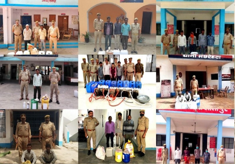 अवैध शराब माफियाओं के खिलाफ एक्शन, हजारों लीटर शराब के साथ 90 लोग गिरफ्तार
