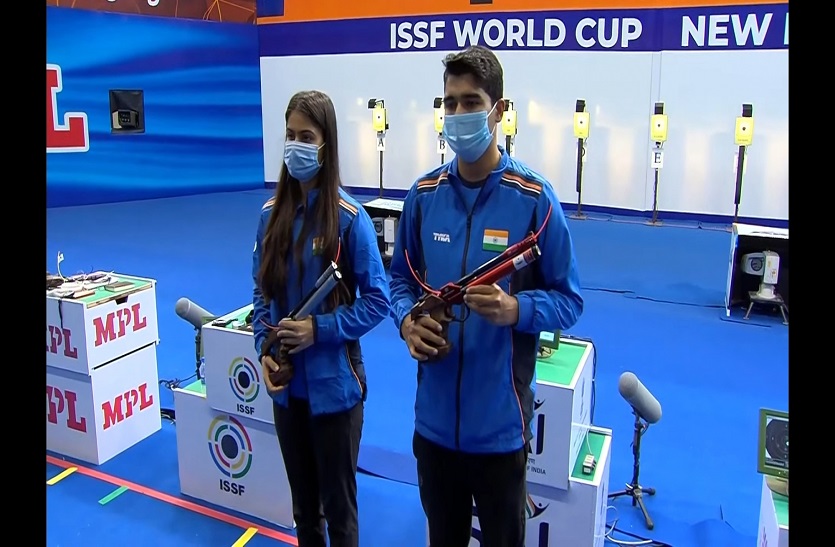 शूटिंग विश्व कप : भारत ने पुरुष टीम स्कीट इवेंट में जीता स्वर्ण