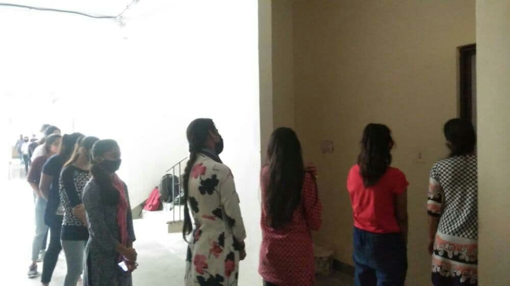 Row at ladies toilet