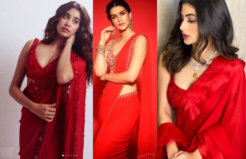 Bollywood Actresses in Red Saree