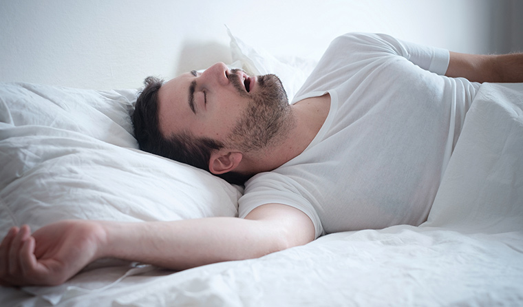 Obstructive sleep apnea: if breathing stops for 60 seconds at bedtime
