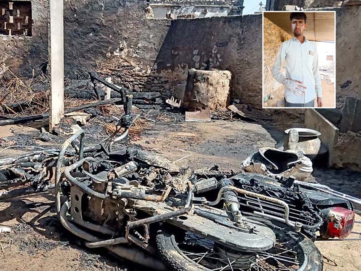 राजस्थान में यहां आग से घरेलू सामान सहित नगदी जली