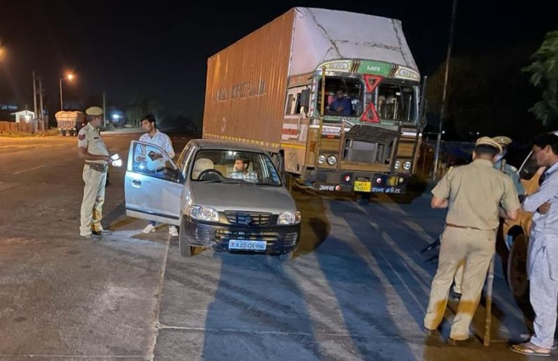 कोटा जिले में इंटरस्टेट बॉर्डर पर शुरू की नाकाबंदी