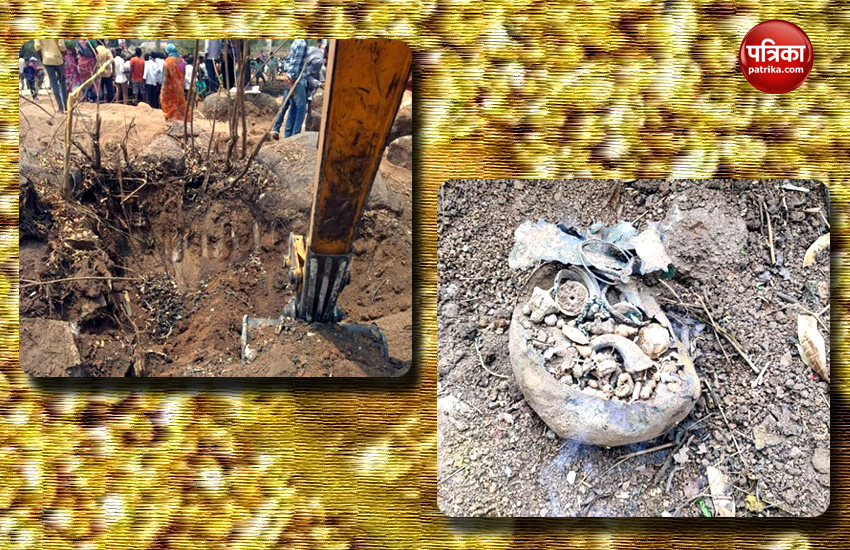 Treasure of Gold ornaments found while digging land in Jangaon of Telangana