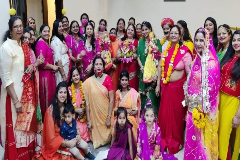 ग़वर पूजन स्थलों पर गूंजे मंगलगीत