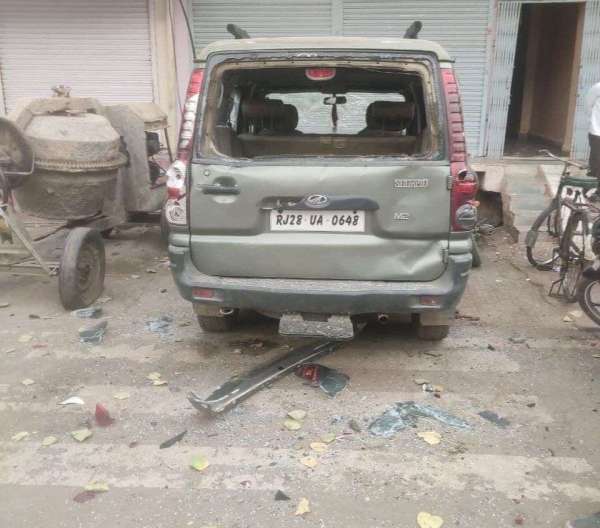 baran news, baran police, chhabra ruskus, police petroling, curfew, धारा 144, firing, fire