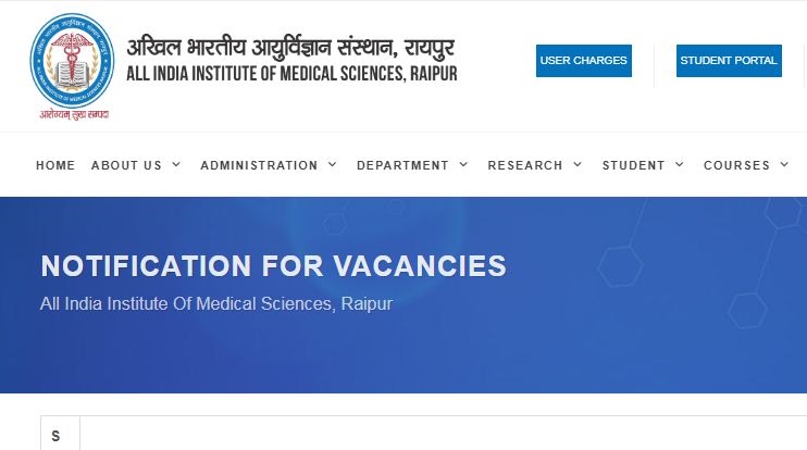 AIIMS Raipur Recruitment