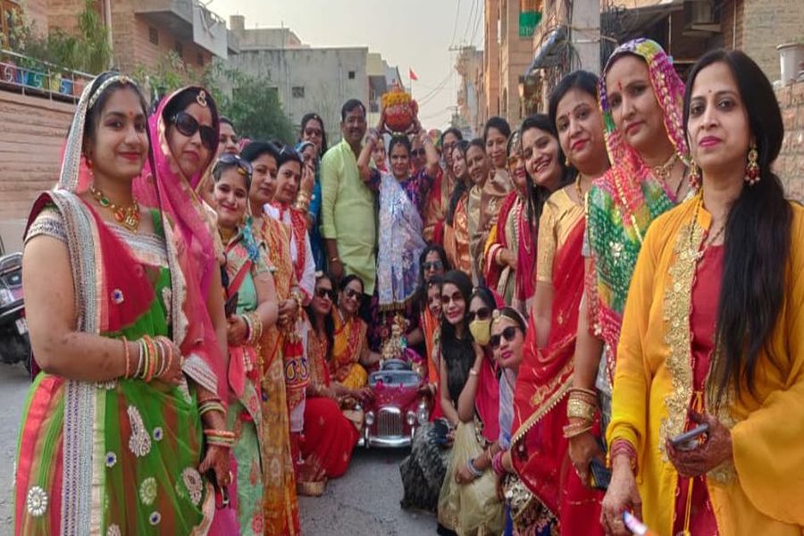 ग़़णगौरी तीज की पूर्व संध्या पर छाया उल्लास
