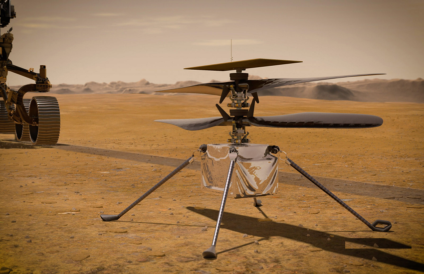NASA ने रचा इतिहास, इनजेन्यूटी हैलीकॉप्टर ने मंगल से भरी पहली उड़ान
