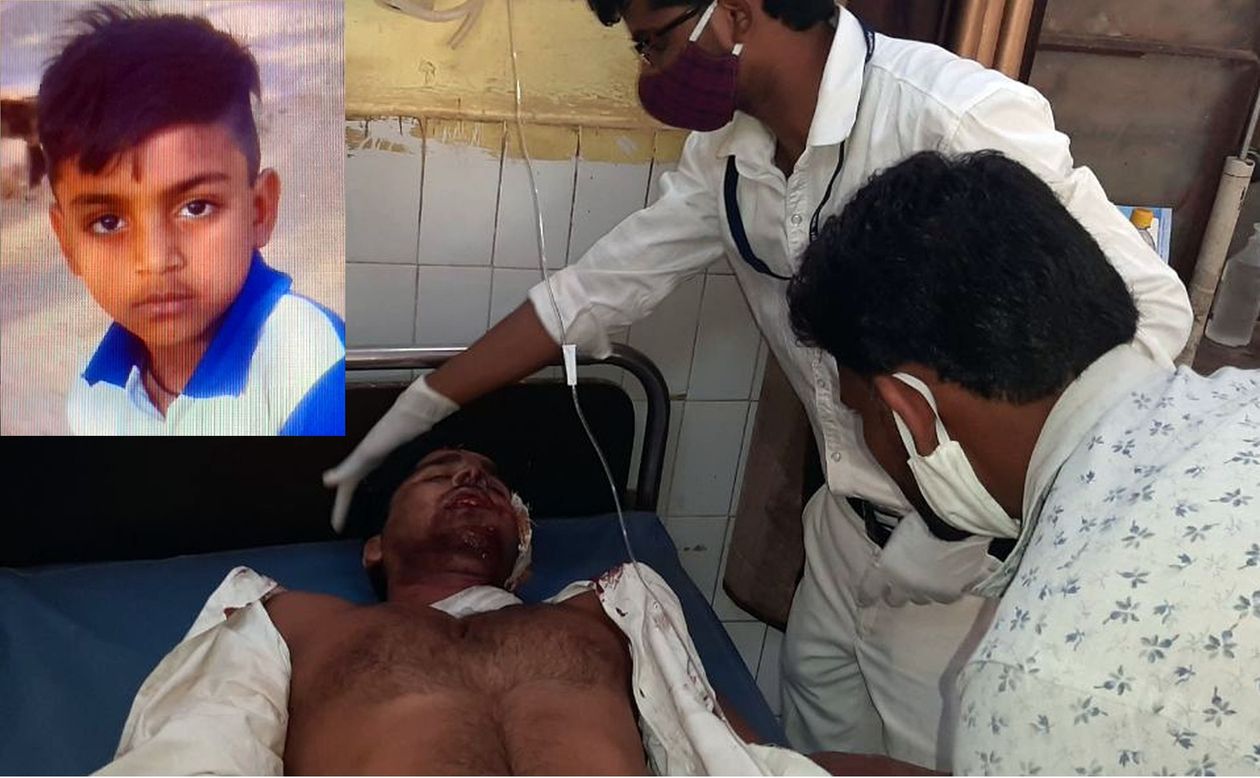 दुर्घटना में पुत्र की मौत, पिता और चाचा गंभीर घायल, जयपुर रैफर