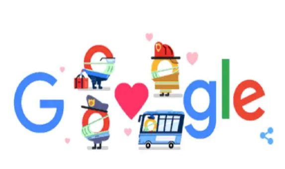 Google doodle says thanks to public health workers and scientific researchers in coronavirus