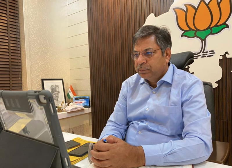 BJP Satish Poonia takes on Ashok Gehlot ministers Delhi Visit