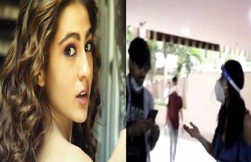 Sara Ali Khan Angry On His Fan For Pulled Down His Mask