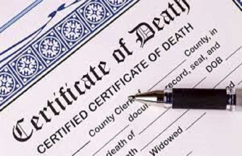 death certificate