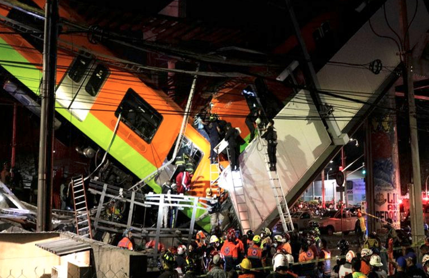  Mexico City metro overpass collapses