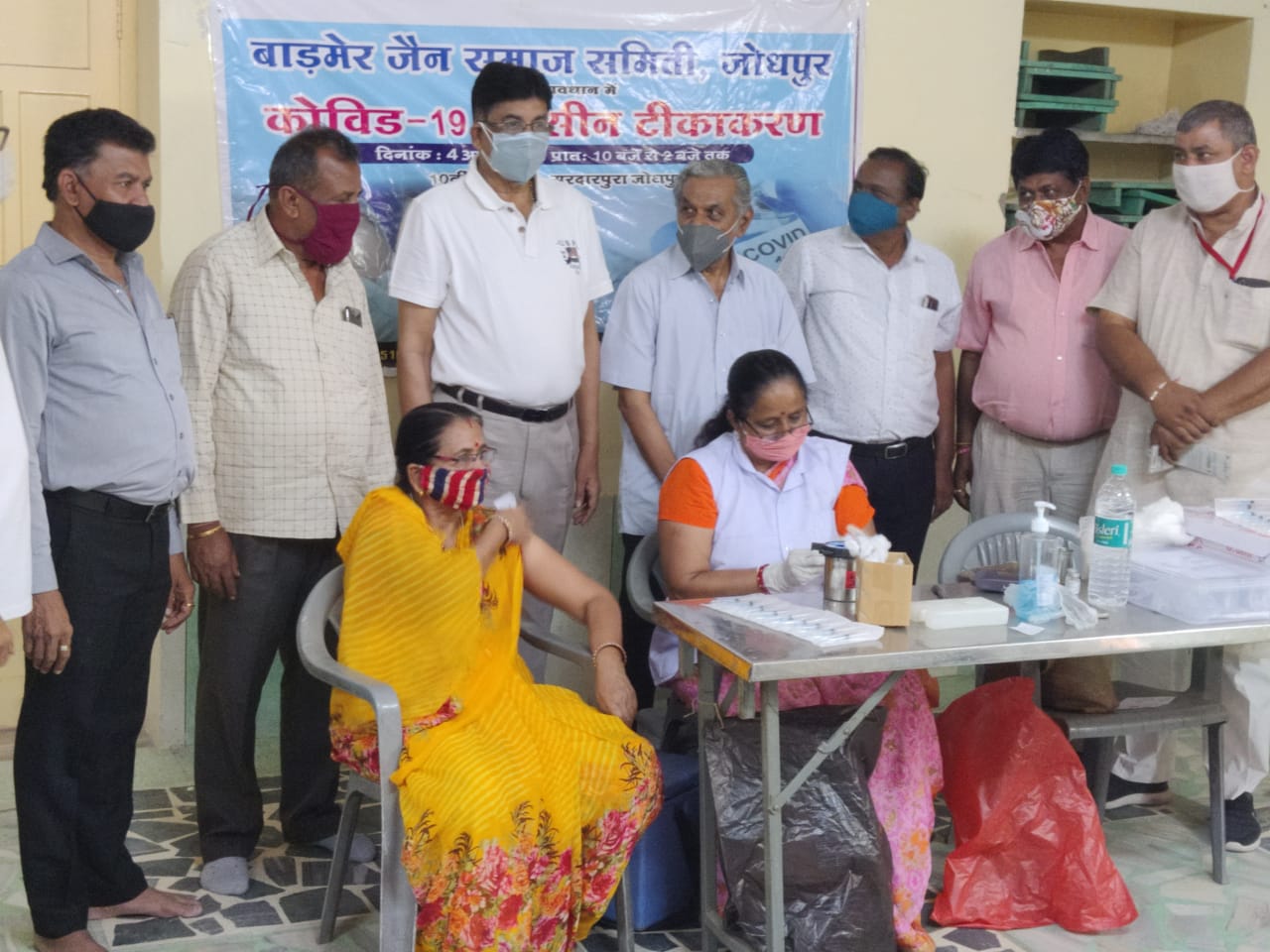VACCINATION----वैक्सीनेशन शिविर में 150 ने लगाया टीका