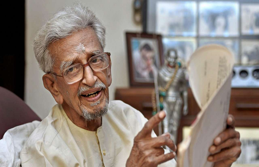 चेन्नई:  महात्मा गांधी के अंतिम निजी सचिव वी कल्याणम का 99 साल की उम्र में निधन