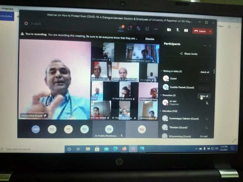 कोरोना बचाव को लेकर वेबिनार