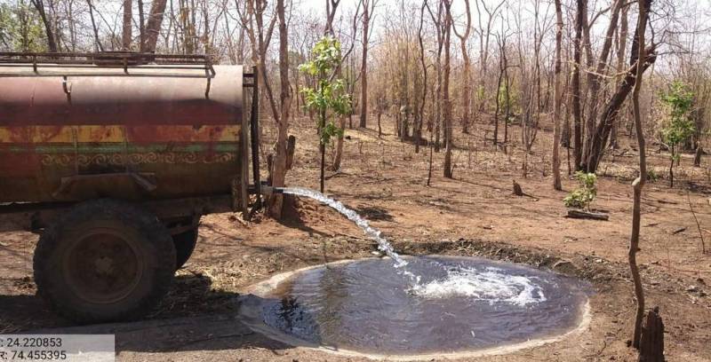 जंगल में पानी की कमी, वन विभाग बना तारणहार
