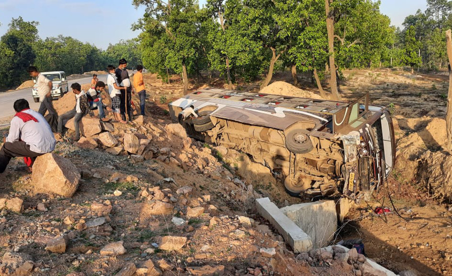 Bus accident in Ambikapur