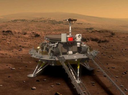 China Mars rover zhurong has beamed back its first images of the red planet 