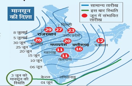 Monsoon Weather Update : मानसून एक्सप्रेस केरल पहुंची, छत्तीसगढ़ में 16 जून को एंट्री