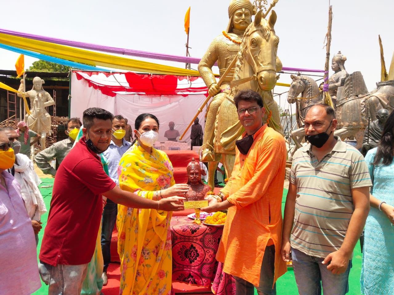 अयोध्या की शान बढ़ाने जयपुर से रवाना हुई महाराणा प्रताप की कांस्य प्रतिमा